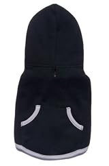 Dog Hoodie Sweatshirt Jacket, Black Large