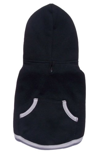 Dog Hoodie Sweatshirt Jacket, Black Small