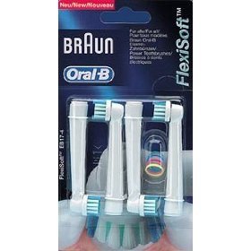Braun Oral-b Flexi-Soft Replacement Brush Heads (4 Pack)