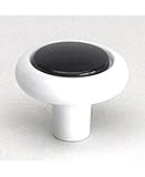 1 3/16'' Dia White w/Black Insert Knob