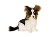 Papillon Dog Black, White, Brown Plush Toy 16" H