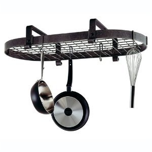 Enclume Low Ceiling Oval Pot Rack with Grid