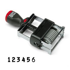 Cosco 010160 2000 Plus self-inking numberer, 8 bands, type size 2, black ink pad