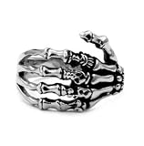Gothic Skeleton Hand - Stainless Steel Biker Ring