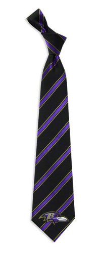 Baltimore Ravens Striped Woven Poly Tie