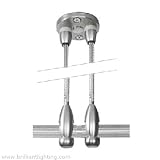 2.75 inch round canopy with dual flexible power feeds