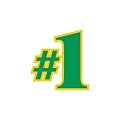 #1 Cheer Cheek Decal 100-pk. - Green/ Gold