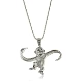 HAN CHOLO Precious Metal Monkey Pendant Sterli