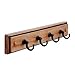 Amerock HR55590HORB Key & Gadget Hook Rack 8-5/8in(219mm) - Honey Pine/Oil-Rubbed Bronze