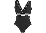 Longitude Stainglass V-Neck Plunge Swim Suit