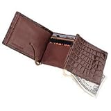 Double Money Clip Crocodile Bidente Made in Spain By Budd Leather