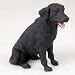 Labrador Retriever Dog Figurine - Black