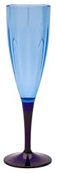 Zak Designs Aquam Virtually Unbreakable 8-Ounce Polycarbonate Champagne Flute, Ink