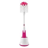 OXO Tot Bottle Brush with Nipple Cleaner and Stand, Pink