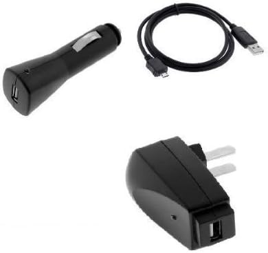 USB Sync Charge Data Cable + USB Auto Car Charger + USB Home Travel Charger for Palm Pre Plus 3G Smartphone