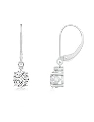 1.12 ct Leverback Round Diamond Earrings