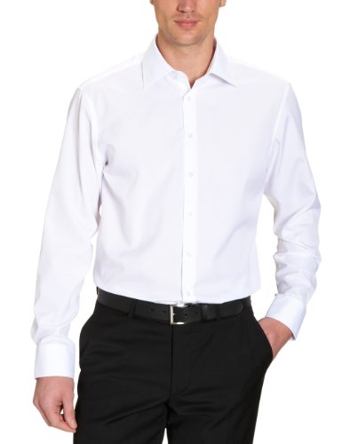 Jacques Britt Herren Businesshemd Custom Fit 20.969503 Ben, Gr. 41 (L), Wei&szlig; (01 - white) Preisvergleich