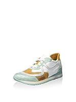Luciano Barachini Zapatillas 19960-1Sk (Blanco / Miel / Verde Agua)