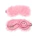 Flauschig weiche Smiley Augenmaske FURRY pink