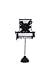 Medium Black Polka Dot Hat Lamp With Shade