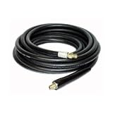 All Pro Heater (APH98388075) 3/8 ID X 25' Black Rubber Pressure Washer Hose Coupled MPT x MPT Swivel