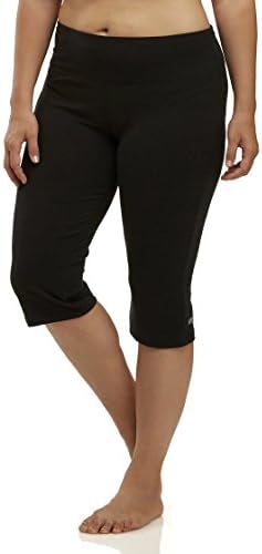 Marika Curves Women's High-Rise Tummy Control Capris (Plus Size) 2X Plus Black