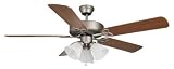 Ellington Ceiling Fans Builder Deluxe Model BLD52AN5LK3A in Antique Nickel. Indoor fan.