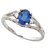 Platinum Sapphire and Diamond Ring -- OTHER GEMS AVAILABLE