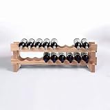 Pine 18 Bottle Stackable Wine Rack Kit (Natural