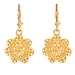 14k Gold Floral Filigree Earrings