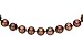 7-8mm Cultured Freshwater Chocolate Pearl 14K Yellow Gold Necklace