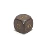 22mm (7/8) Backgammon Doubling Cube, Black with Gold