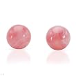 Stud Earrings With 5.00ctw Genuine Rhodochrosites Well Made in 14K Yellow Gold