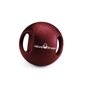 Natural Fitness 6-Pound Dual-Grip Medicine Ball (Red Rock)