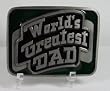 World's Greatest Dad Enamel Pewter Belt Buckle