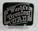 World's Greatest Dad Enamel Pewter Belt Buckle
