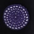 Dark Violet Classic Crocheted Hair Bun Cover- MEDIUM