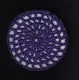 Dark Violet Classic Crocheted Hair Bun Cover- LARGE