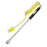 uxcell 熱電対プローブ　温度センサー　イエロー　シルバートーン　-50-500度 Kのタイプ 170mm x 6mm