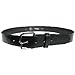 Boston Leather 6580 1 34 Black Plain Nickel HW 1.25" Wide Dress Belt 34"