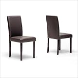 Baxton Studio Susan Modern Dining Chair, Brown, Set of 2