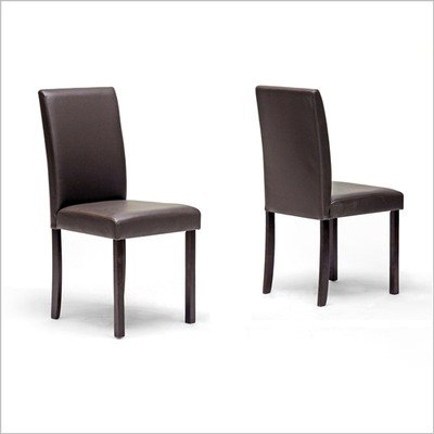 Baxton Studio Susan Modern Dining Chair, Brown, Set of 2