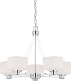 Nuvo 60/4585 Soho Polished Chrome Five Light Chandelier