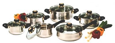 BAUMALU - Batterie 12 Pièces Inox induction ELOSTAR *