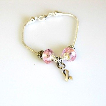Breast Cancer Awareness Charm Bracelet-Awareness 