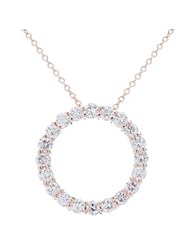 Diamond necklace in 14kt pink gold