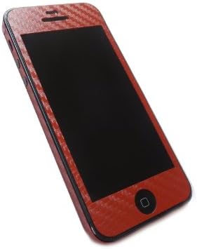 AlionStore(TM) - High Quality Carbon Fiber Skins for iPhone 5 and 5S, RED - Full 3D Texture Set, Looks Very Cool and Provides Protection