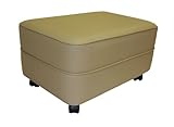 IMAGE OF Cobblestone Vinyl Rectangle Non-storage Ottoman