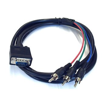 New VGA To RGB 3RCA Cable For Laptop PC To HD TV 1.8m