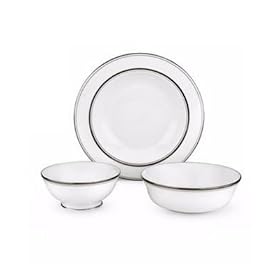 kate spade Library Lane Platinum Pasta Bowl Rim Soup Platinum by Kate Spade